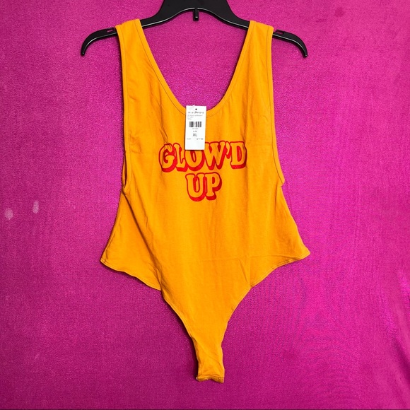 SoldFashion Nova Mustard ‘’Glow’d Up’ Bodysuit - Picture 3 of 9
